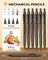 30Pcs Metal Mechanical Pencil Set with Leather Case, 0.5/0.7/0.9/2.0mm Art Drafting Pencils, 16 Tubes Graphite Leads (6B 4B 2B HB 2H 4H) with Colored Leads for Sketching Drawing Writing(Black)